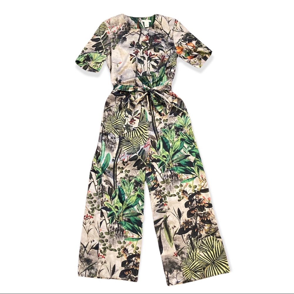 H&M Tropical Floral Jumpsuit Women’s Size 4